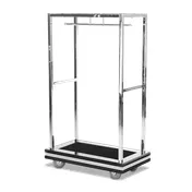 Forbes Industries 2545DB Polished Steel Specialty Luggage Cart w/ T-Hanger Bar 1 image