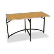 Forbes Industries 7040L-24 EcoFlex Elite Lam Series Folding Table, 30" x 60" x 24", Textured Black Steel, Two-Sided Laminate Top 1 image