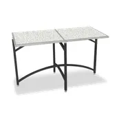 Forbes Industries 7040T-36 EcoFlex Elite Trend Series Folding Table, 30" x 60" x 36", Textured Black Steel 1 image