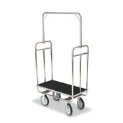 Forbes Industries H1210-8C Economy Luggage Cart w/ Carpeted Deck, Chrome Plated 1 image