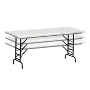 Forbes Industries PT3096-ADK Polylite Banquet Folding Table, Rectangular 30" x 96", Adjustable 16" to 26" Height, Polyethylene Surface 1 image