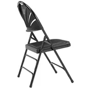 National Public Seating 1110 Fan Back Folding Chair with Triple Brace Double Hinge, Blue (Pack of 4) 2 image