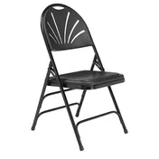 National Public Seating 1110 Fan Back Folding Chair with Triple Brace Double Hinge, Blue (Pack of 4) 1 image