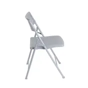 National Public Seating 1412 AirFlex Series Premium Polypropylene Folding Chair, Platinum (Pack of 4) 2 image