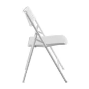 National Public Seating 1421 AirFlex Series Premium Polypropylene Folding Chair, White (Pack of 4) 2 image