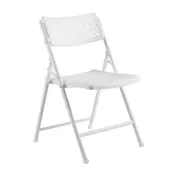 National Public Seating 1421 AirFlex Series Premium Polypropylene Folding Chair, White (Pack of 4) 1 image