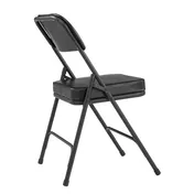 National Public Seating 3210 NPS 3200 Series Premium Black Vinyl Upholstered Double Hinge Folding Chair (Pack of 2) 2 image