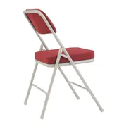 National Public Seating 3218 NPS 3200 Series Premium 2-inch Fabric Upholstered Double Hinge New Burgundy Folding Chair (Pack of 2) 2 image