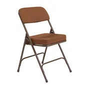 National Public Seating 3219 NPS 3200 Series Premium 2-inch Fabric Upholstered Double Hinge Antique Gold Folding Chair (Pack of 2) 1 image