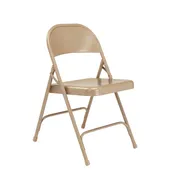 National Public Seating 51 NPS 50 Series All-Steel Beige Folding Chair (Pack of 4) 1 image