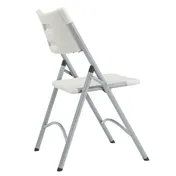 National Public Seating 602 NPS 600 Series Heavy Duty Speckled Grey Plastic Folding Chair (Pack of 4) 2 image