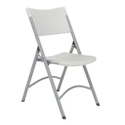 National Public Seating 602 NPS 600 Series Heavy Duty Speckled Grey Plastic Folding Chair (Pack of 4) 1 image
