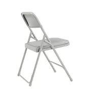 National Public Seating 802 NPS 800 Series Premium Lightweight Grey Plastic Folding Chair, (Pack of 4) 2 image