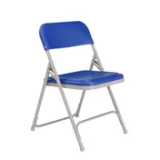 National Public Seating 805 NPS 800 Series Premium Lightweight Blue Plastic Folding Chair (Pack of 4) 1 image