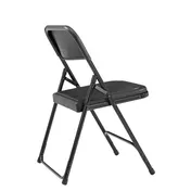 National Public Seating 810 NPS 800 Series Premium Lightweight Black Plastic Folding Chair (Pack of 4) 2 image