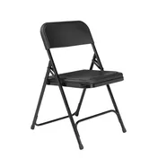 National Public Seating 810 NPS 800 Series Premium Lightweight Black Plastic Folding Chair (Pack of 4) 1 image