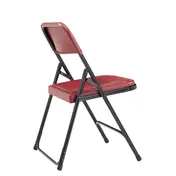 National Public Seating 818 NPS 800 Series Premium Lightweight Burgundy Plastic Folding Chair (Pack of 4) 2 image