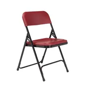 National Public Seating 818 NPS 800 Series Premium Lightweight Burgundy Plastic Folding Chair (Pack of 4) 1 image