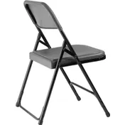 National Public Seating 820 NPS 800 Series Premium Lightweight Charcoal Slate Plastic Folding Chair (Pack of 4) 2 image