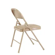 National Public Seating 951 Basics by NPS 900 Series Beige Vinyl Padded Steel Folding Chair (Pack of 4) 2 image