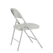 National Public Seating 952 Basics by NPS 900 Series Grey Vinyl Padded Steel Folding Chair (Pack of 4) 2 image