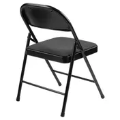National Public Seating 970 Basics by NPS 900 Series Star Trail Black Fabric Padded Folding Chair (Pack of 4) 2 image