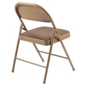 National Public Seating 973 Basics by NPS 900 Series Star Trail Brown Fabric Padded Folding Chair (Pack of 4) 2 image
