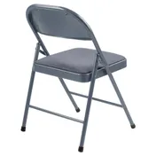 National Public Seating 974 Basics by NPS 900 Series Star Trail Blue Fabric Padded Folding Chair (Pack of 4) 2 image