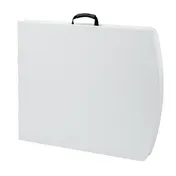 National Public Seating BMFIH3072 NPS 30 x 72 Heavy Duty Fold-in-Half Table, Speckled Grey 2 image