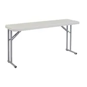 National Public Seating BT1860 NPS 18" x 60" Heavy Duty Seminar Folding Table, Speckled Grey 1 image