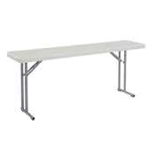 National Public Seating BT1872 NPS 18" x 72" Heavy Duty Seminar Folding Table, Speckled Grey 1 image