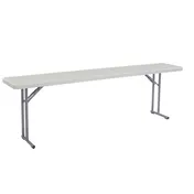 National Public Seating BT1896 NPS 18" x 96" Heavy Duty Seminar Folding Table, Speckled Grey 1 image