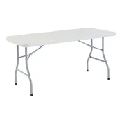 National Public Seating BT3060 NPS 30" x 60" Heavy Duty Folding Table, Speckled Gray 1 image