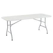 National Public Seating BT3072 NPS 30" x 72" Heavy Duty Folding Table, Speckled Gray 1 image
