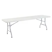 National Public Seating BT3096 NPS 30" x 96" Heavy Duty Folding Table, Speckled Gray 1 image