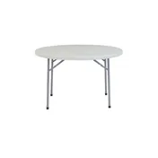 National Public Seating BT48R NPS 48" Heavy Duty Round Folding Table, Speckled Grey 1 image
