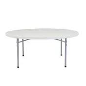 National Public Seating BT71R NPS 71" Heavy Duty Round Folding Table, Speckled Grey 1 image