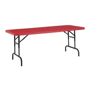 National Public Seating BTA-3072 NPS 30" x 72" Height Adjustable Heavy Duty Folding Table, Blue 2 image