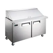 Hurakan HKN-SPMT48R2S 48" Mega Top Sandwich Prep Table, 2 Door, 9.5 cu. ft. 1 image