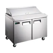 Hurakan HKN-SPT48R2E 46" Sandwich / Salad Prep Table, 2-Door, Fits (12) 1/6 Size Pans 1 image