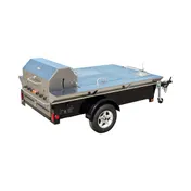 Crown Verity CV-TG-4 69" Towable Gas Outdoor Grill w/ Insulated Storage Compartments and Sink 1 image