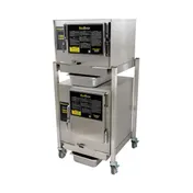 AccuTemp P3/P61201D060 9 Pan LP Gas Boilerless Connectionless Steamer, Double Stacked, Stand Mounted 1 image