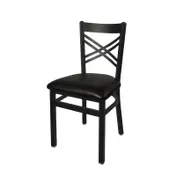 BFM Seating 2130C-SB GR4 Indoor Akrin Side Chair, Black 1 image