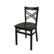 BFM Seating 2130C-SB W Indoor Akrin Side Chair, Black 1 image