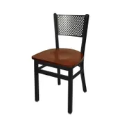 BFM Seating 2161C-SB W Indoor Polk Side Chair, Black 1 image