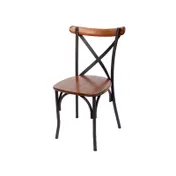 BFM Seating JS88CGR4-AASB Indoor Henry Side Chair with Upholstered Seat, Black 1 image
