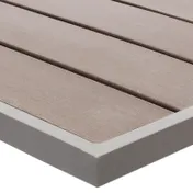 BFM Seating PH3434GRTK-SGU Seaside Table Top, 34" X 34", Square, Synthetic Teak 1 image