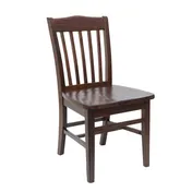 BFM Seating ZWC303DW-DW Indoor Columbia Side Chair with Solid Wood Seat 1 image