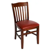 BFM Seating ZWC303DW GR3 Indoor Columbia Side Chair with Upholstered Seat 1 image