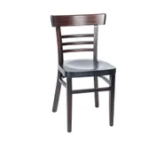 BFM Seating ZWC66DW COM Indoor Giulia Side Chair with Ladder Back and Upholstered Seat 1 image
